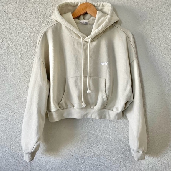 Levi's Tops - 🚨Levi's Laundry Day Cropped Hoodie Sweater Women’s L Relaxed Fit Grunge Lounge